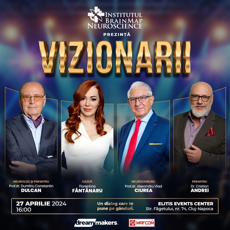 Comunicato: l'Istituto BrainMap presenta la conferenza “Vizionarii” a Cluj, 27 aprile 2024